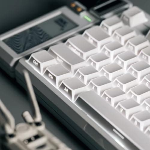 137 Keys PBT Dye Sub Cherry Profile Prism Keycaps for Cherry Mx Keyboard | Shine Through Aesthetics Thick PBT Classic White Appearance Wide Compatibility